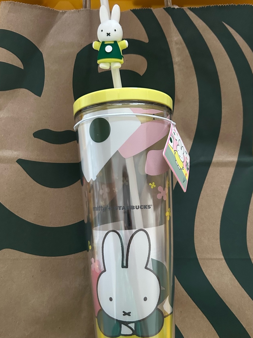 Miffy x Starbucks Cup with Straw 24oz Tumbler w/ Miffy Barista Topper